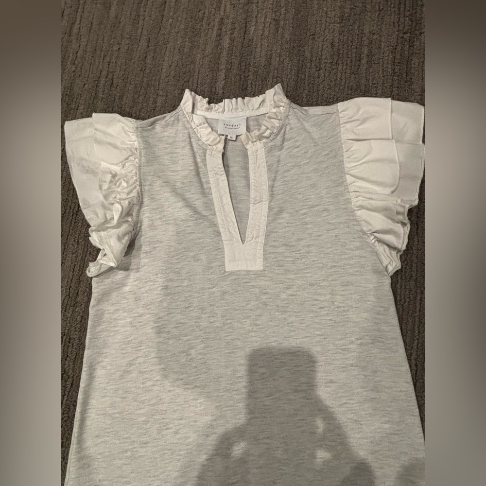 Sundays Ruffled Sleeve Top - Picture 3 of 10